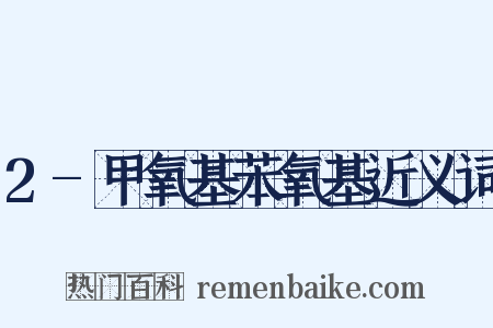 2-甲氧基苯氧基近义词是什么意思的图片